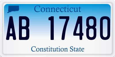 CT license plate AB17480