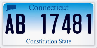 CT license plate AB17481