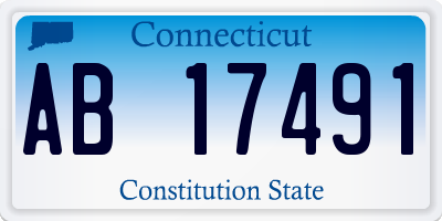 CT license plate AB17491