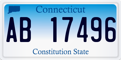 CT license plate AB17496