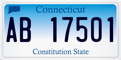 CT license plate AB17501