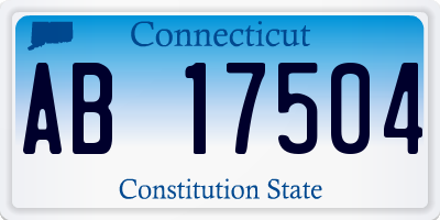 CT license plate AB17504