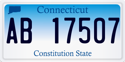 CT license plate AB17507