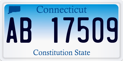 CT license plate AB17509