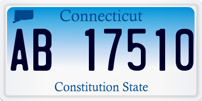 CT license plate AB17510