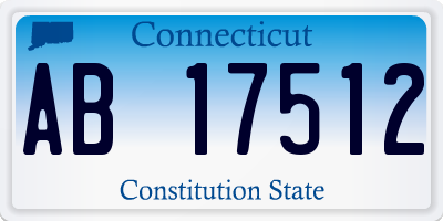 CT license plate AB17512