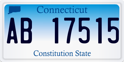 CT license plate AB17515