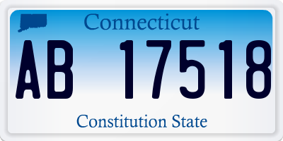 CT license plate AB17518