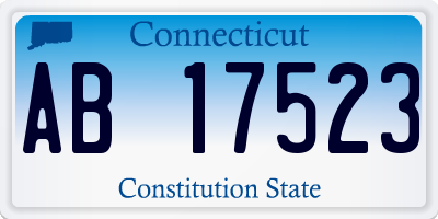 CT license plate AB17523