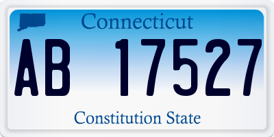 CT license plate AB17527