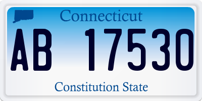 CT license plate AB17530