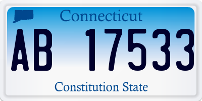 CT license plate AB17533