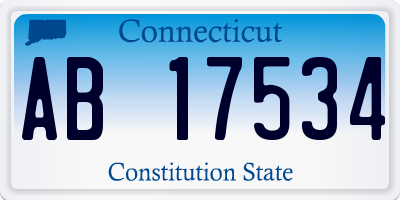 CT license plate AB17534