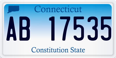 CT license plate AB17535