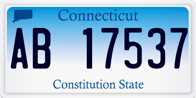 CT license plate AB17537