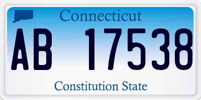 CT license plate AB17538