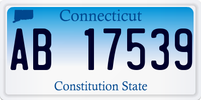 CT license plate AB17539