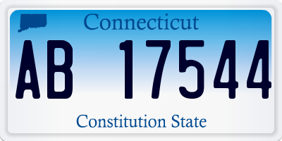 CT license plate AB17544