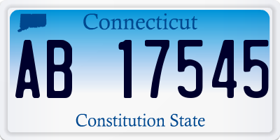 CT license plate AB17545