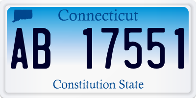 CT license plate AB17551