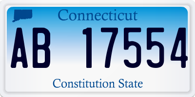 CT license plate AB17554