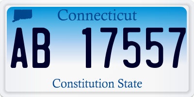 CT license plate AB17557