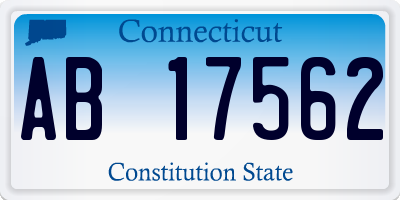 CT license plate AB17562