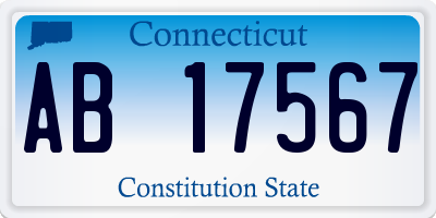 CT license plate AB17567