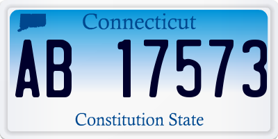 CT license plate AB17573
