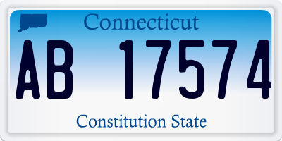CT license plate AB17574
