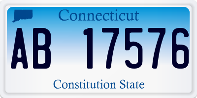 CT license plate AB17576