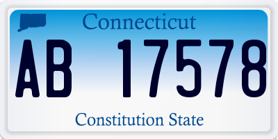 CT license plate AB17578