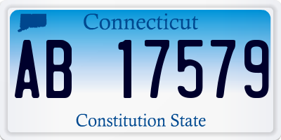 CT license plate AB17579