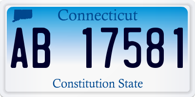 CT license plate AB17581