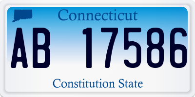 CT license plate AB17586