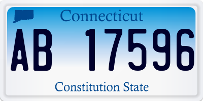 CT license plate AB17596