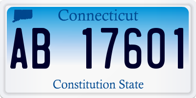 CT license plate AB17601