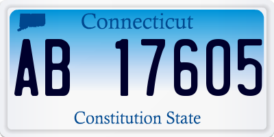 CT license plate AB17605