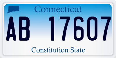 CT license plate AB17607