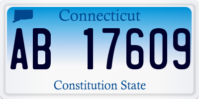 CT license plate AB17609