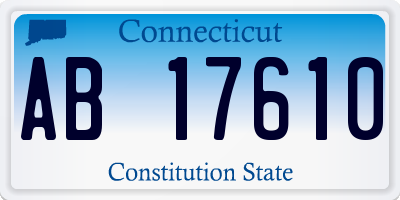 CT license plate AB17610