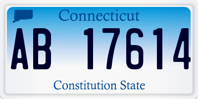 CT license plate AB17614