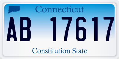 CT license plate AB17617