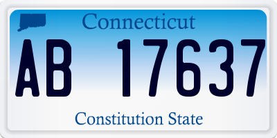 CT license plate AB17637