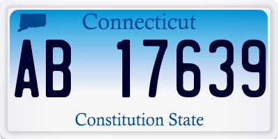 CT license plate AB17639