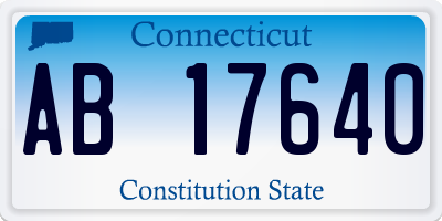 CT license plate AB17640