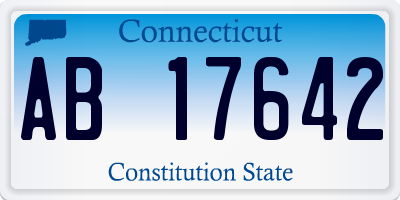 CT license plate AB17642