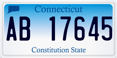 CT license plate AB17645