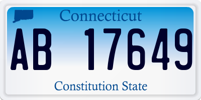 CT license plate AB17649