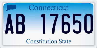 CT license plate AB17650